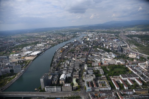 Luftbild auf Klybeck-Kleinhüningen